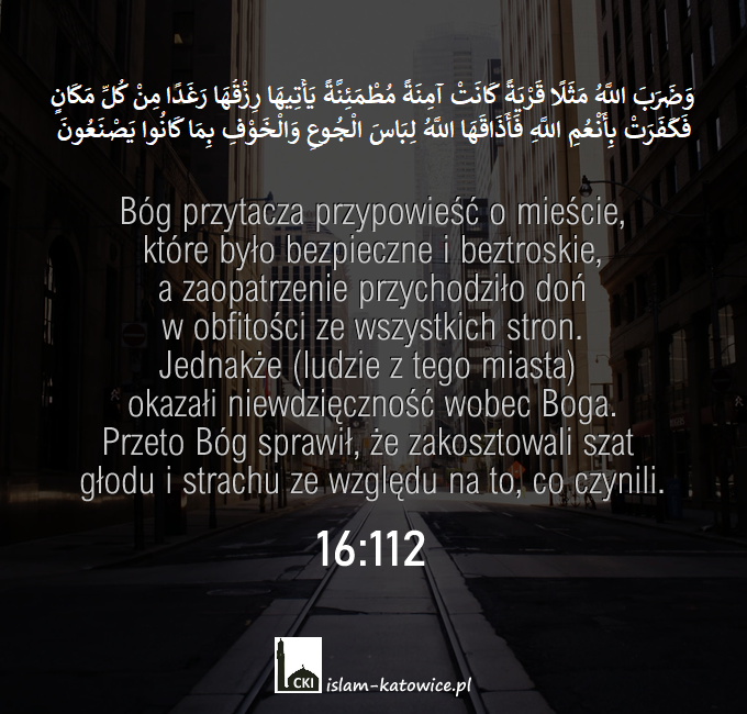Bóg przytacza  przypowieść o mieście... (16:112)