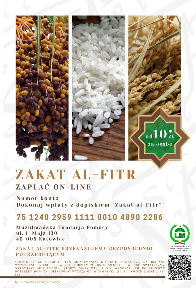 Zakat Al-Fitr (Jałmużna Ramadanowa) 1441H / 2020r.