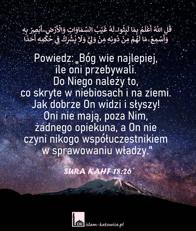 Powiedz: "Bóg wie najlepiej.. (18:26)